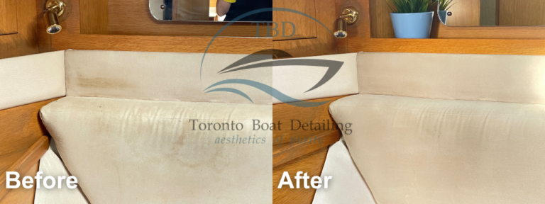 Before and after: Upholstery, Toronto Boat Detailing